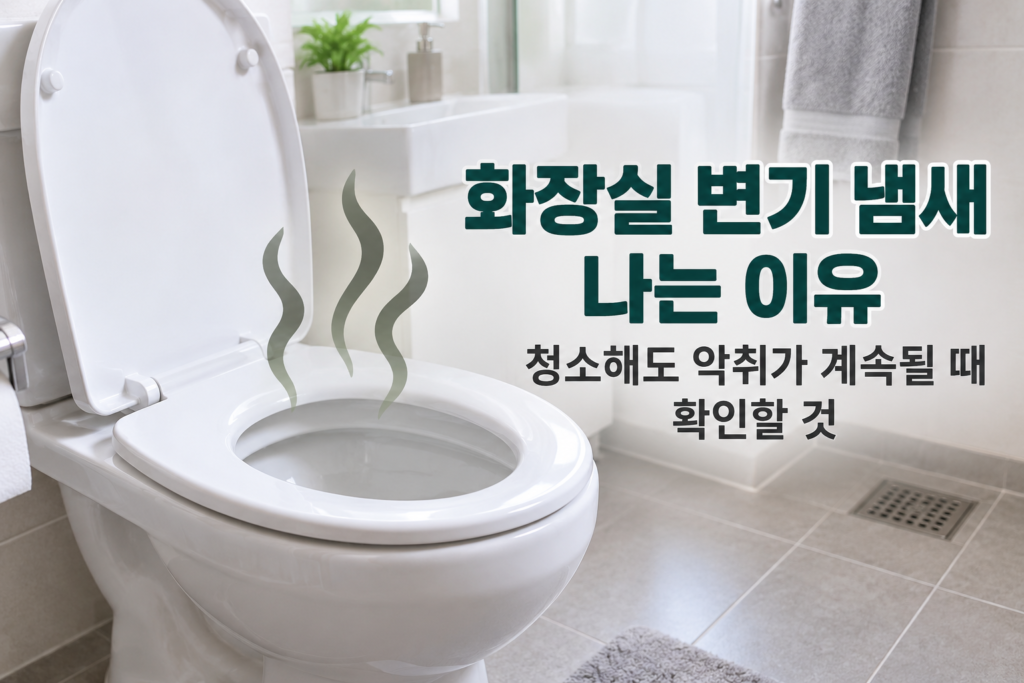 화장실 변기 냄새 나는 이유와 악취 원인 확인 방법